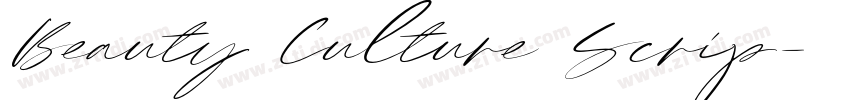 Beauty Culture Scrip字体转换